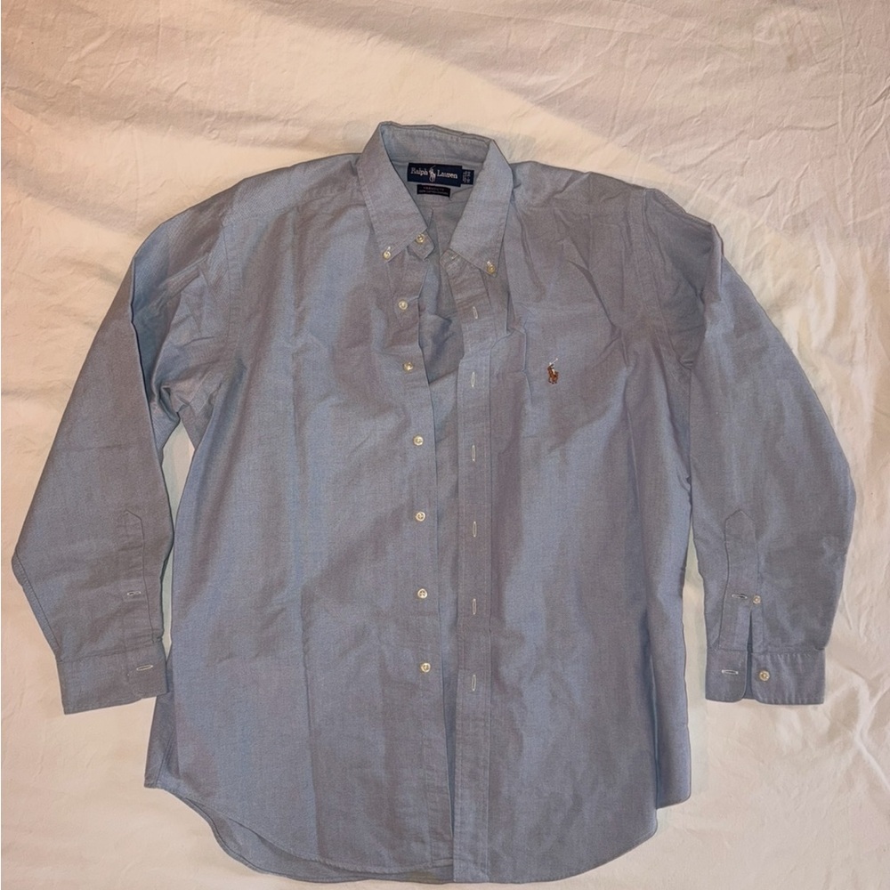 Ralph Lauren Light Blue Yarmouth Casual Button Down Shirt